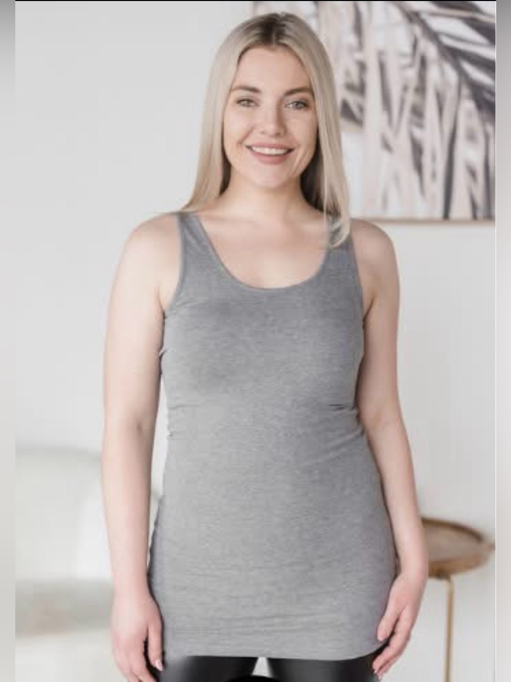Long Shot Tank (NWT) 🍒Soft Grey Melange, Small **very stretchy